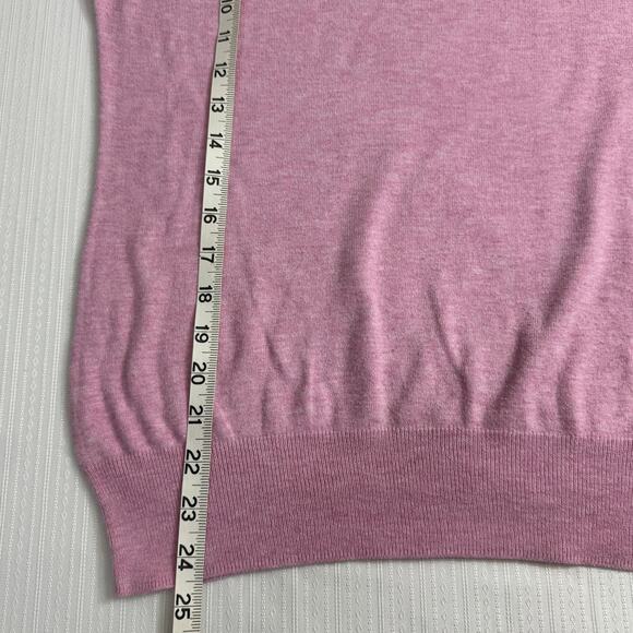 OLD NAVY Pink Bird Sweater L Cotton Rayon Silk Y2K Indie Cottagecore Whimsey - Picture 5 of 8